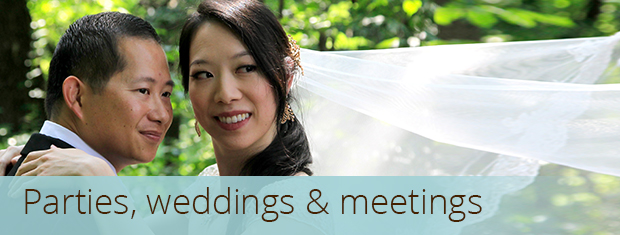 Parties, weddings and meetings